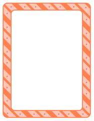 Empty diagonal stripes frame banner template