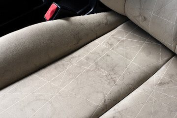 Stain on car seat - 442280677