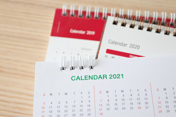 calendar page 2021 close up business planning appointment meeting concept
