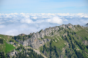 Fototapeta na wymiar Sigriswiler Grat in the Bernese Alps