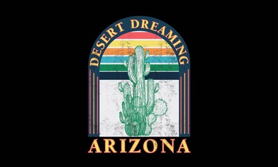 Cactus desert artwork for t-shirts prints, Apparel sticker , Artwork and others -3