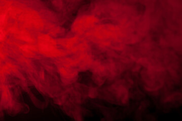 Red smoke stage studio. Abstract fog texture overlays. Design texture.