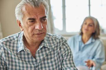 Mature Couple Having Argument At Home