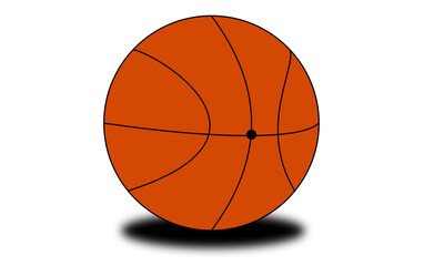 Obraz premium Off-Centered Basketball