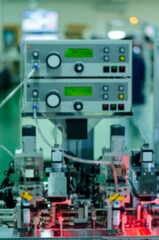 Blur background Industrial machine in the factory semiconductor industry