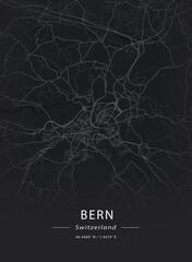 Map of Bern, Switzerland