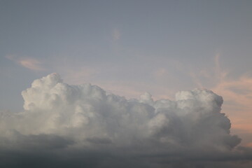 Fototapeta na wymiar Blue sky with white clouds, air cloudscape meteorology.