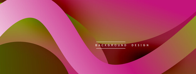 Abstract overlapping lines and circles geometric background with gradient colors