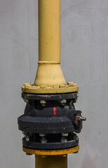 yellow gas pipe, gas supply, engineering structures