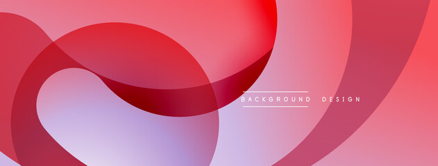 Abstract overlapping lines and circles geometric background with gradient colors