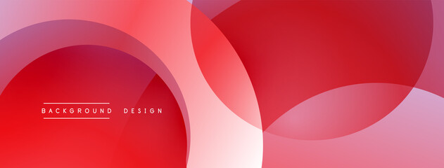 Abstract overlapping lines and circles geometric background with gradient colors