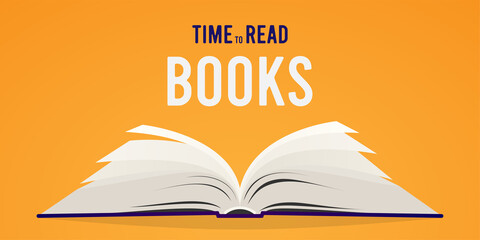 Covered opened book isolated. illustration