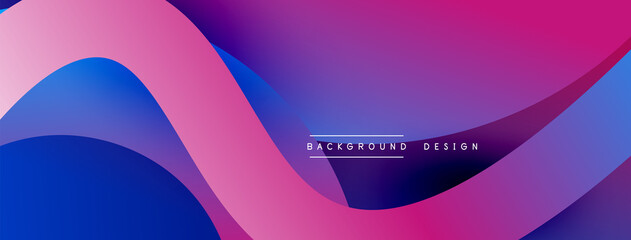 Abstract overlapping lines and circles geometric background with gradient colors