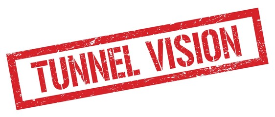 TUNNEL VISION red grungy rectangle stamp.