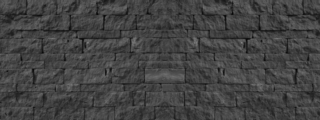 Black anthracite gray grey  natural  lava basalt stone wall texture, with wild bandage, privacy wall texture background banner panorama