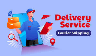 Goods delivery service using a mobile smartphone