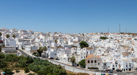 Fototapeta na wymiar Panoramic view of Vejer de la Frontera in Cádiz, Andalusia, Spain