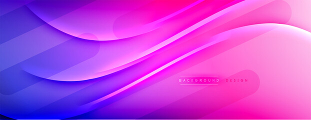Abstract background - lines composition created with lights and shadows. Technology or business digital template. Trendy simple fluid color gradient abstract background with dynamic