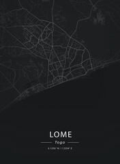 Map of Lome, Togo