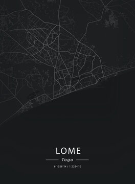 Map Of Lome, Togo