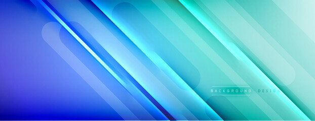 Naklejka premium Abstract background - lines composition created with lights and shadows. Technology or business digital template. Trendy simple fluid color gradient abstract background with dynamic