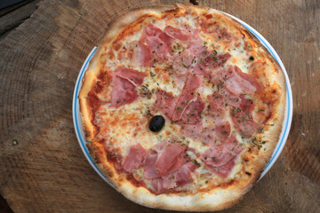 italian homemade pizza as fast food