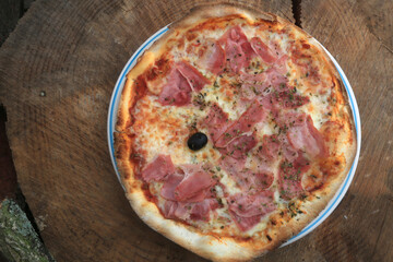 italian homemade pizza as fast food