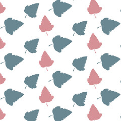 seamless floral pattern. Leaves pattern. Tree leaves. Nature. Gentle colors. Background.