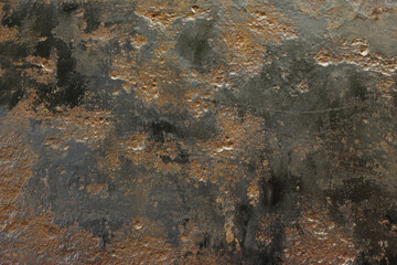Steampunk background metal old dark brown plate with rust. Steampunk background metal old dark brown plate with rust. Black brown orange metal