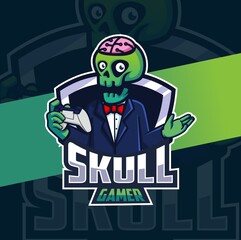 killer skull reaper mascot esport logo for