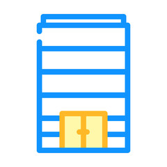 without windows modern house color icon vector. without windows modern house sign. isolated symbol illustration