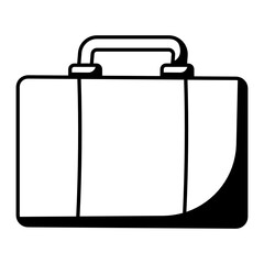 Luggage Bag and Suitcase Concept Vector Icon Design, Summer Spring activities Symbol, Hot Weather Doodle art Hand Drawn Sign, Warmest Season Elements Stock illustration