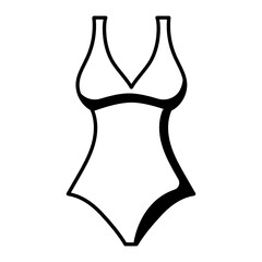 Tank suit Vector Icon Design, Summer Spring activities Symbol, Hot Weather Doodle art Hand Drawn Sign, Warmest Season Elements Stock, sun bath clothing illustration, One piece swimsuit Concept