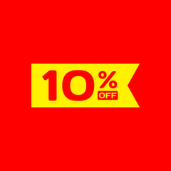 Sale OFF Discount Sticker. Red Tag