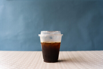 プラカップに入ったアイスコーヒー