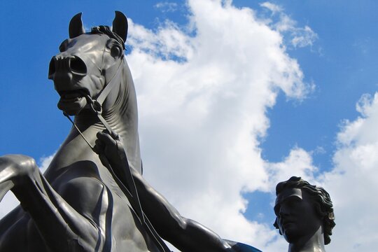 The Horse Tamers statue at the Anichkov Bridge by Peter Clodt sculptor