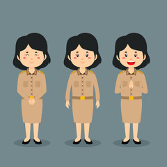 Government Employees Character with Various Expression