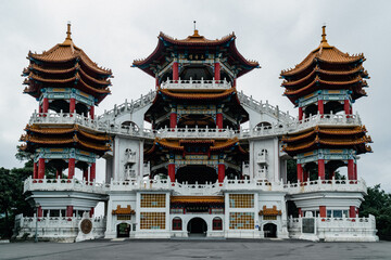 Obraz premium Views of Zhongzheng Park, located on Zhongzheng district, Keelung. The Zhupu altar, located on the top of the hill, is one of the main touristic points of the city