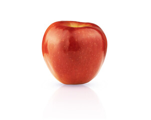 Red Apple. Big red shiny apple isolated on white background. Healthy lifestyle concept.
