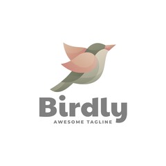 Obraz premium Vector Logo Illustration Bird Gradient Colorful Style.