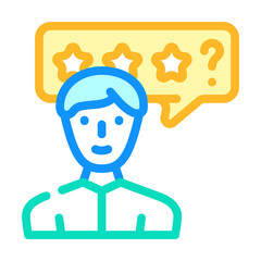 cold review from client kyc color icon vector. cold review from client kyc sign. isolated symbol illustration