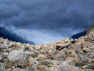 clouds over the mountains