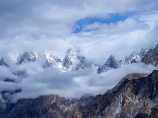 snow covered mountains