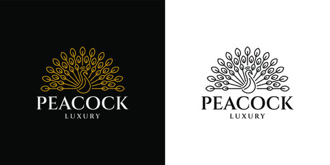Peacock Classic Luxury Logo Monoline