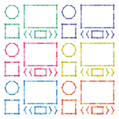 マスキングテープ フレーム 6色 素材 セット