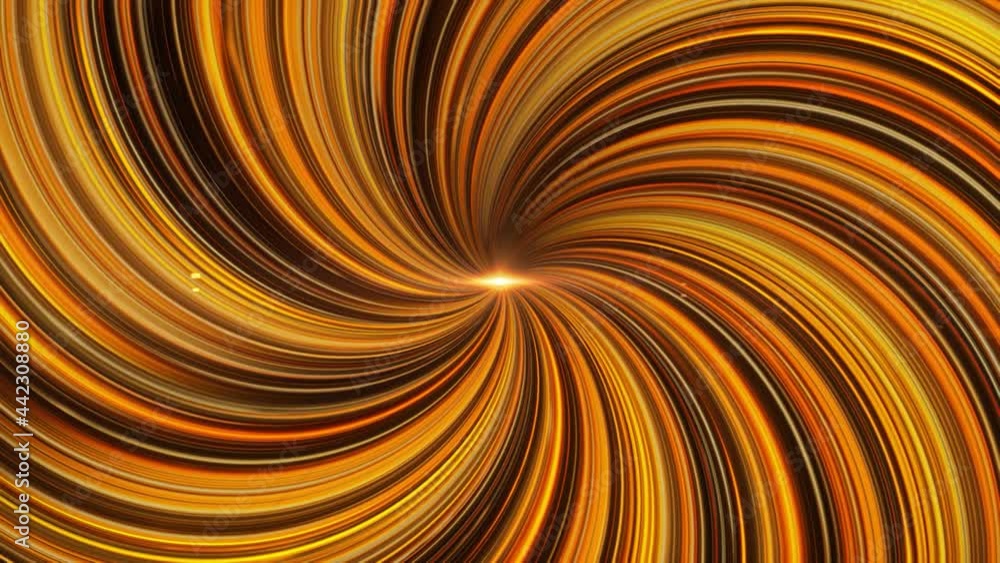 Poster abstract background with the shimmering vortex or energy flow. animation. brown and orange swirling 