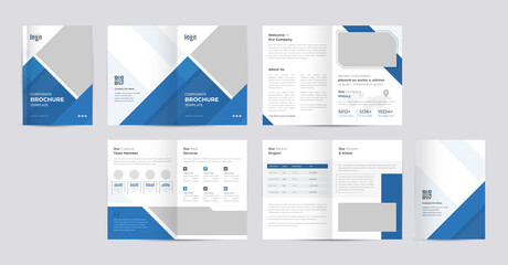 Corporate Brochure template layout design with modern cover page for annual report and company profile, presentations, leaflet, booklet and catalog design .and a4 size editable vector design.