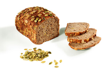 Brot, Vollkornbrot, Kürbiskerne, Getreide