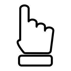 Hand click icon, isolated on white background