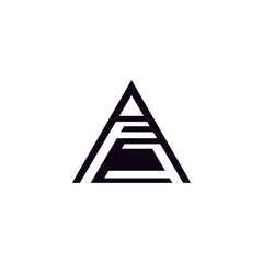 Futuristic Triangle Chain logo design inspiration